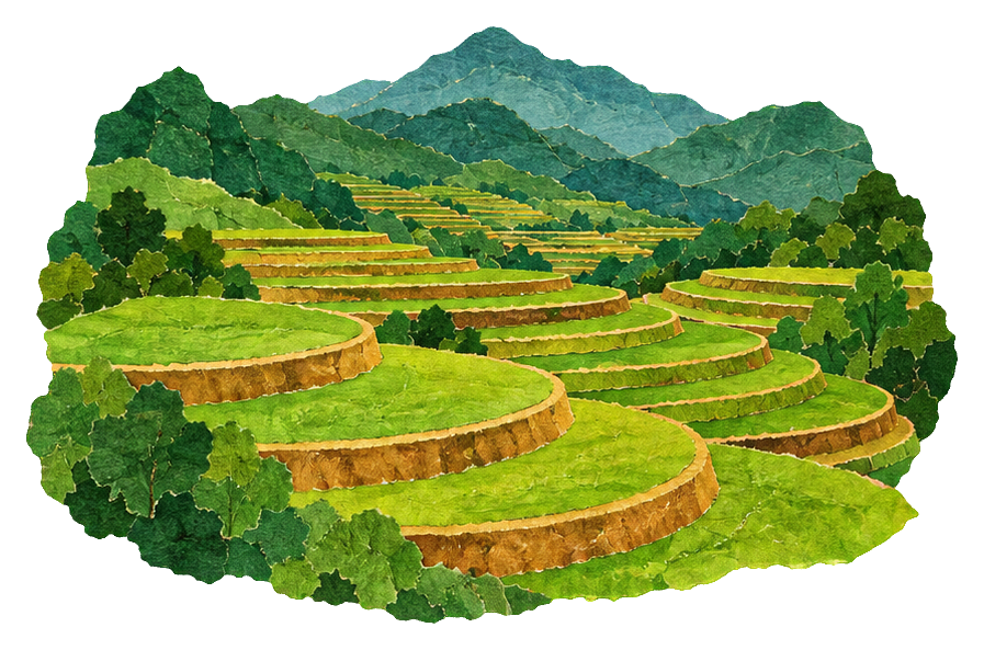 Preview for Torn Paper Landscapes Rice Hills