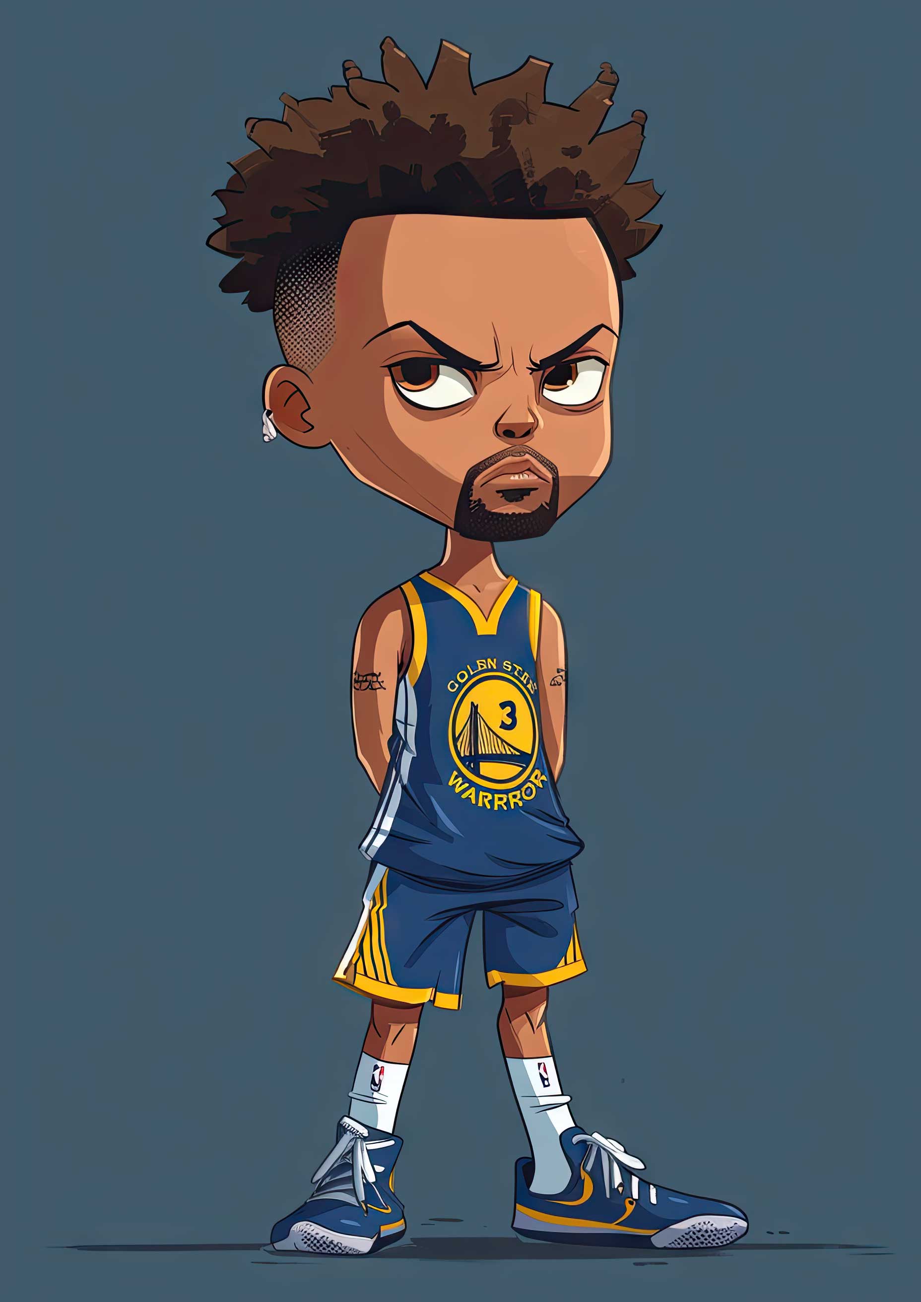 Preview for Cartoon-basketball-player-illustration-celebrities-background-b88f4