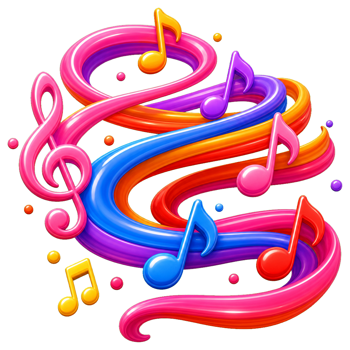 Preview for Ribbon Music Notes Sticker