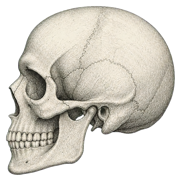 Preview for Profile Anatomical Skull Sticker