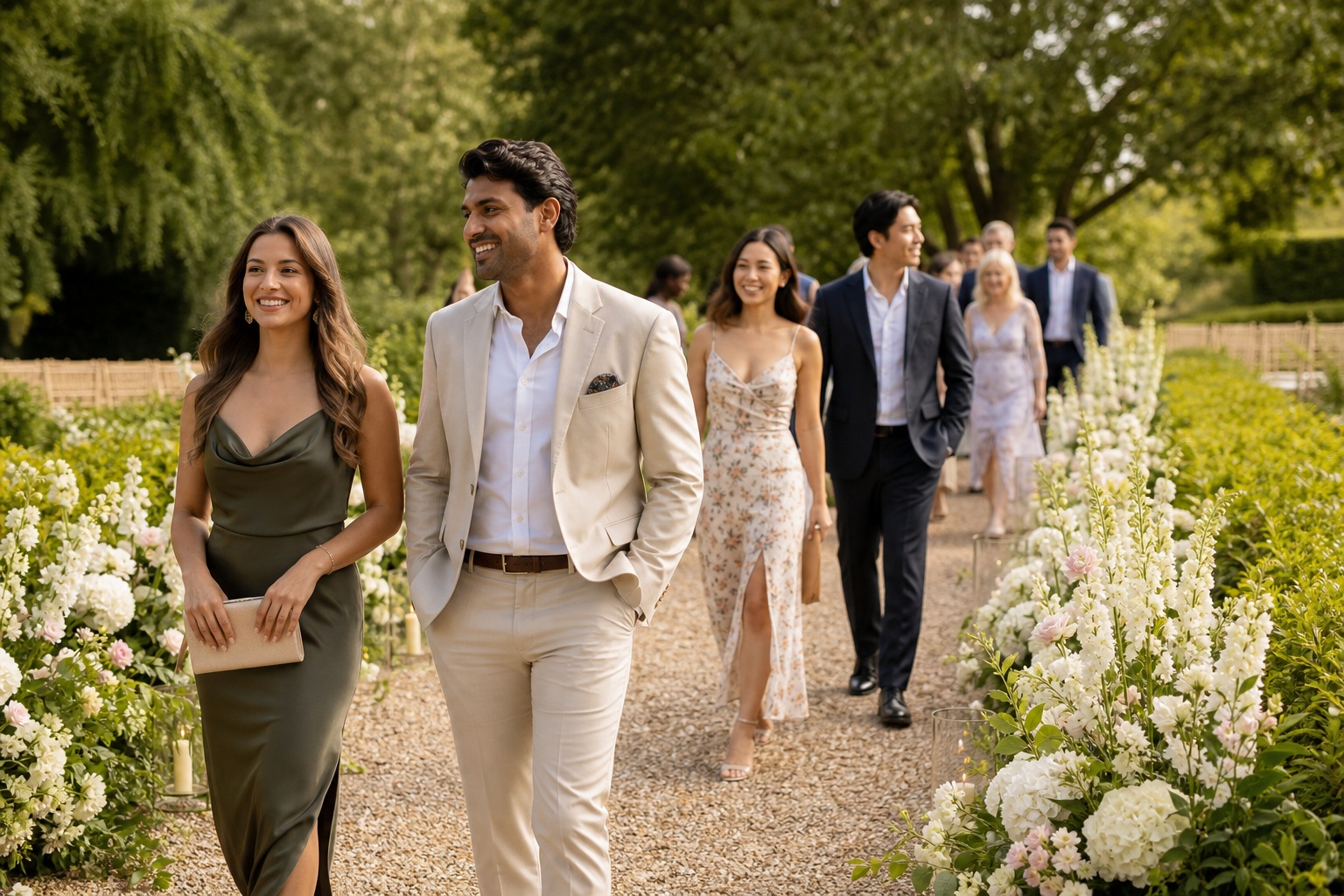 Preview for Garden Wedding Guests Background