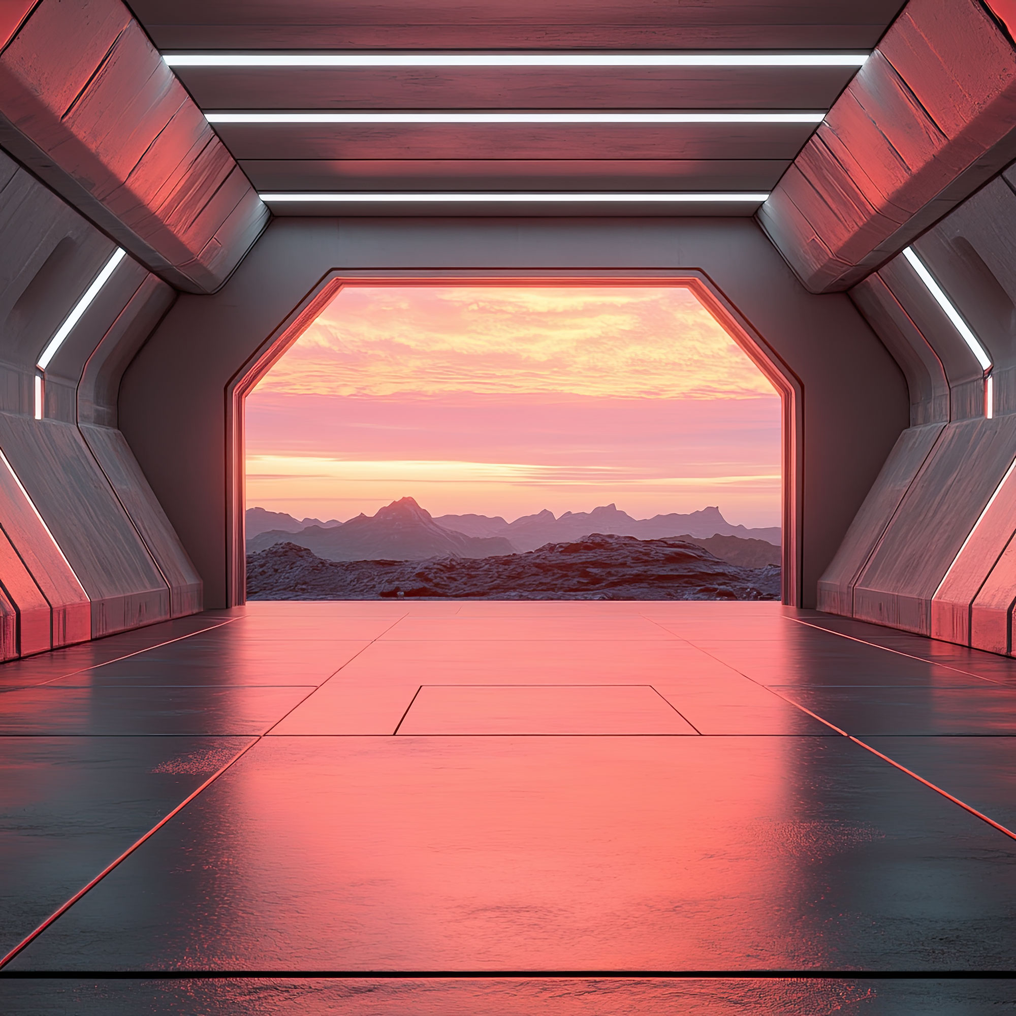 Preview for Futuristic-space-gateway-design-sci-fi-backdrop-background-f1fc7