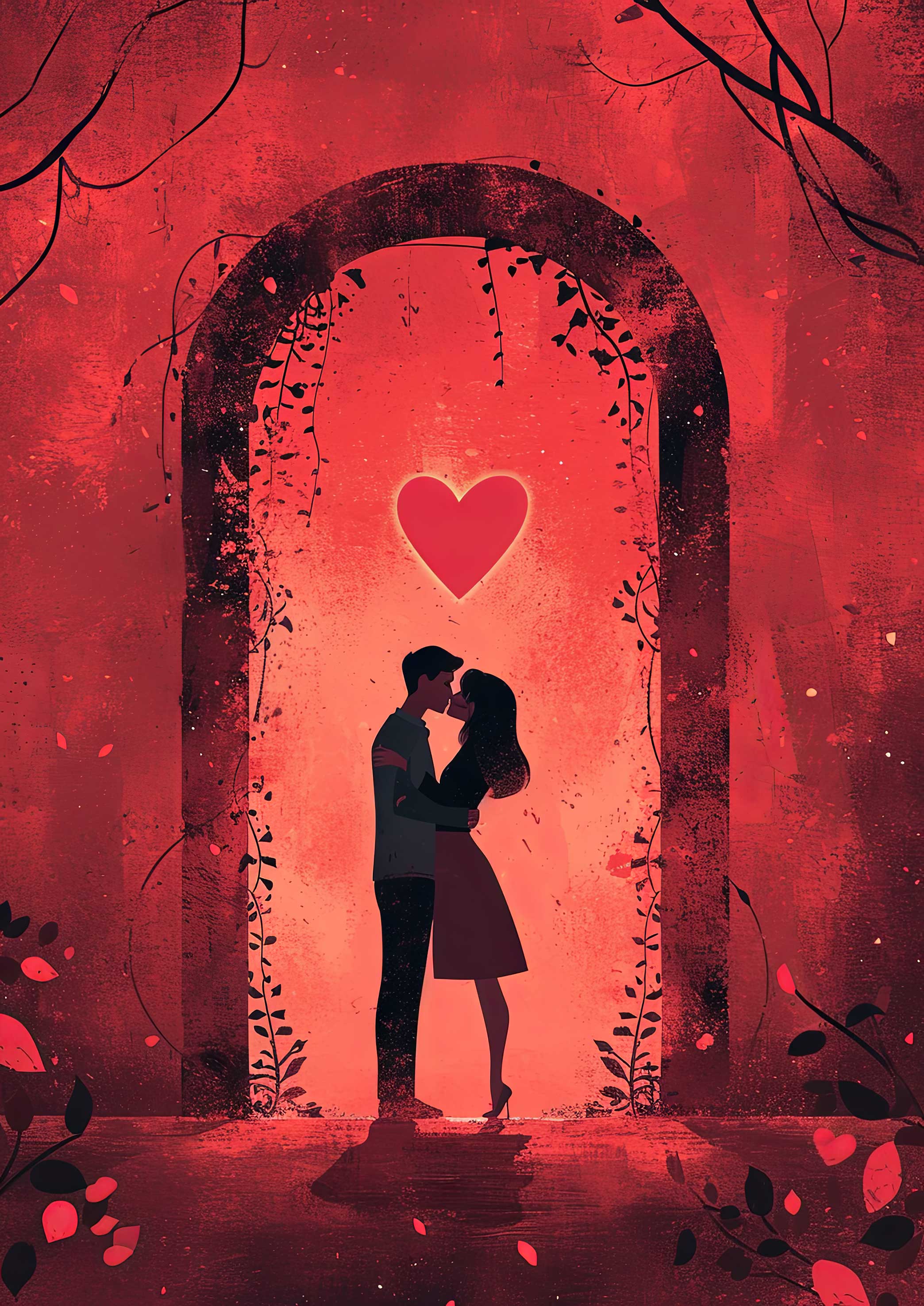 Preview for Romantic-couple-heart-archway-love-background-4608b