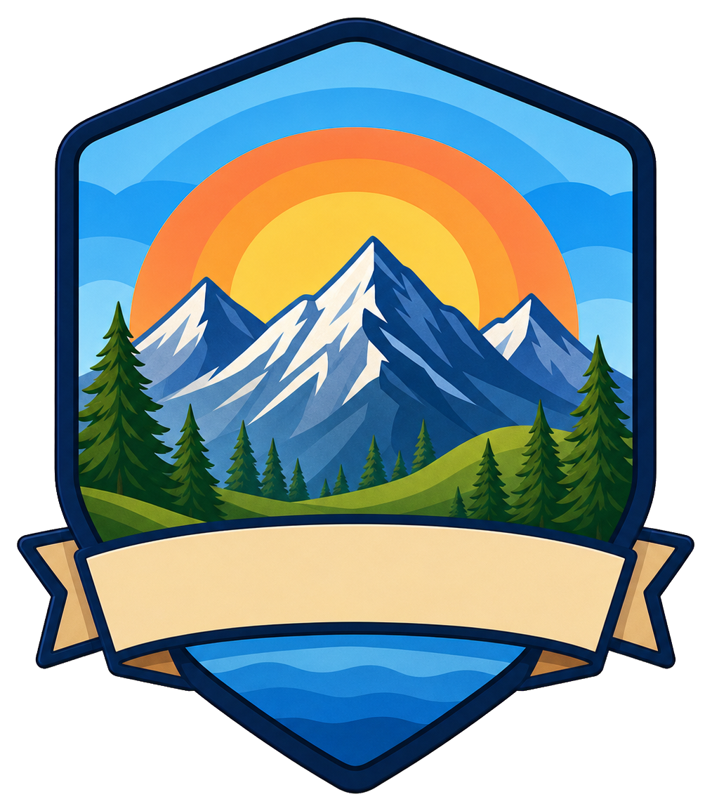 Preview for Mountain Travel Badge Sticker