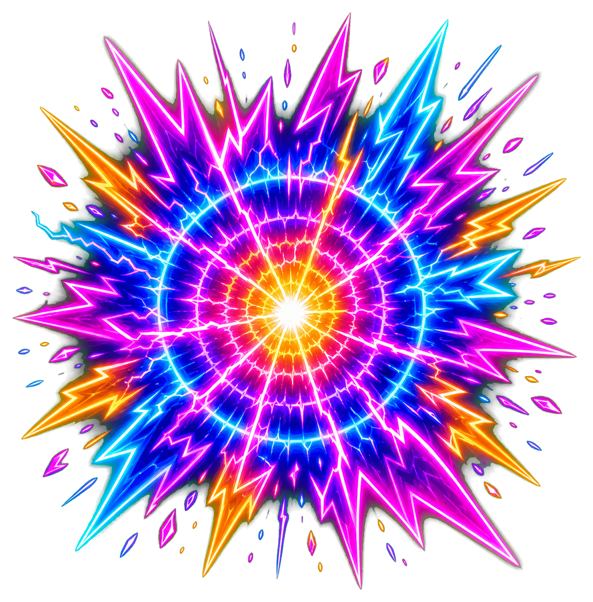 Preview for Neon Explosion Burst Sticker