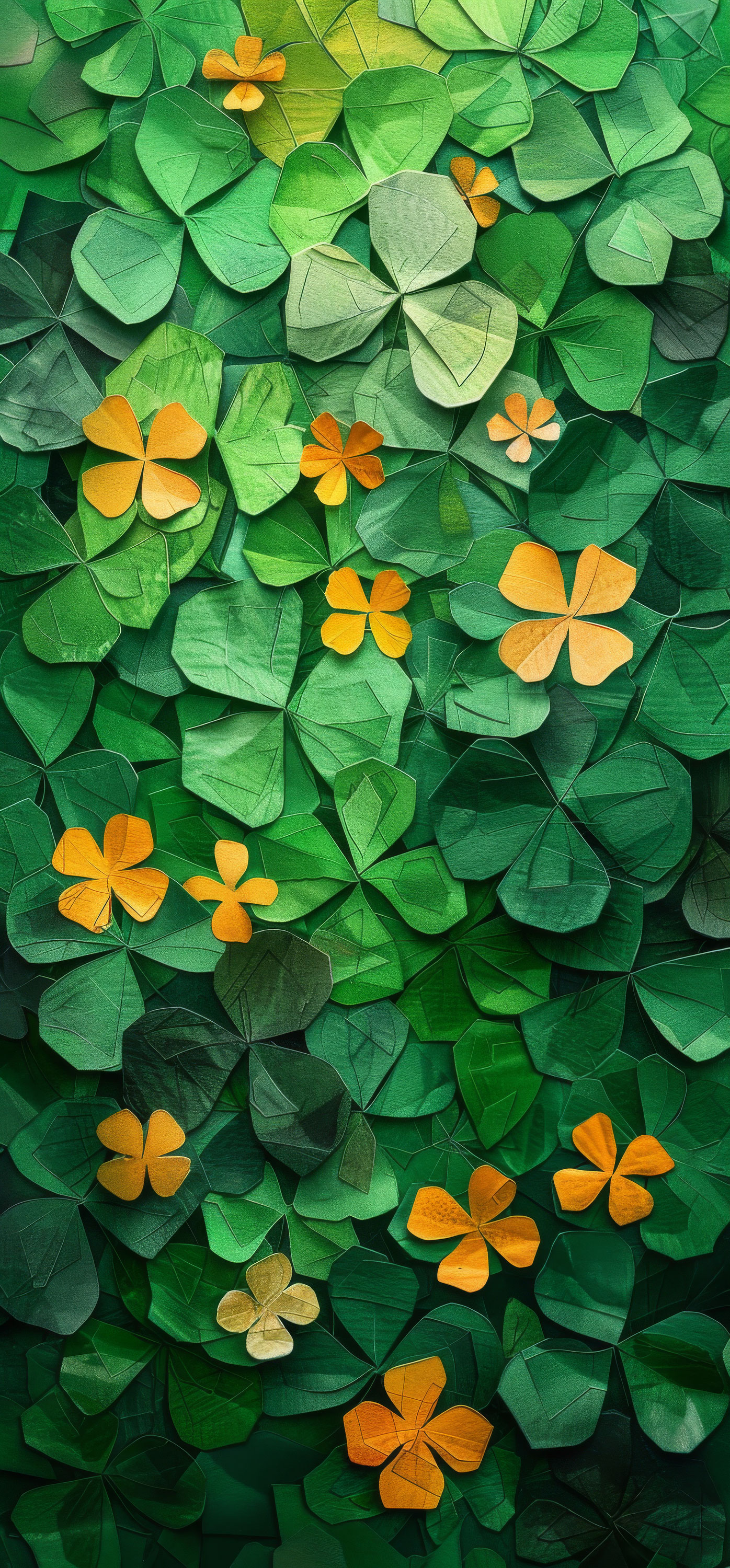 Preview for Green-clover-pattern-with-orange-flowers-st-patricks-background-bdef0