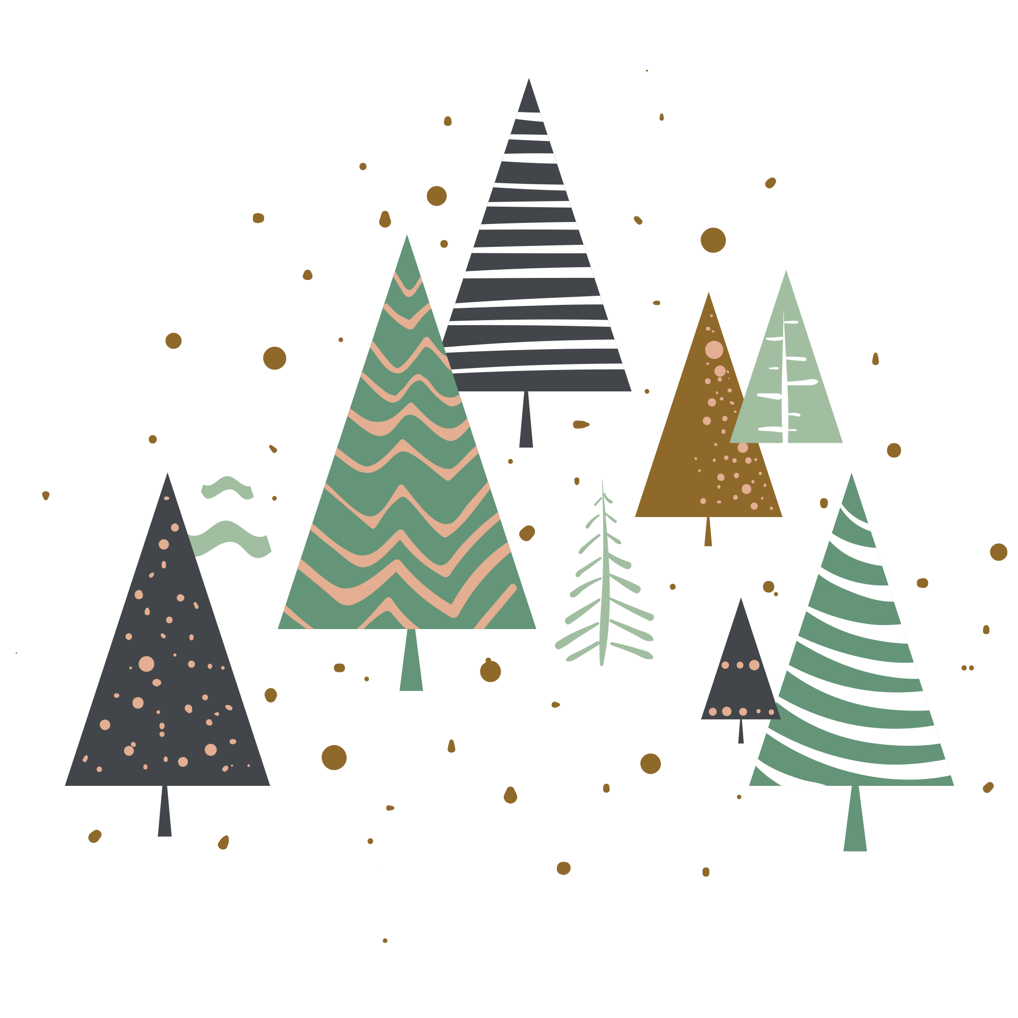Preview for Stylized-christmas-trees-illustration-sticker-358ce