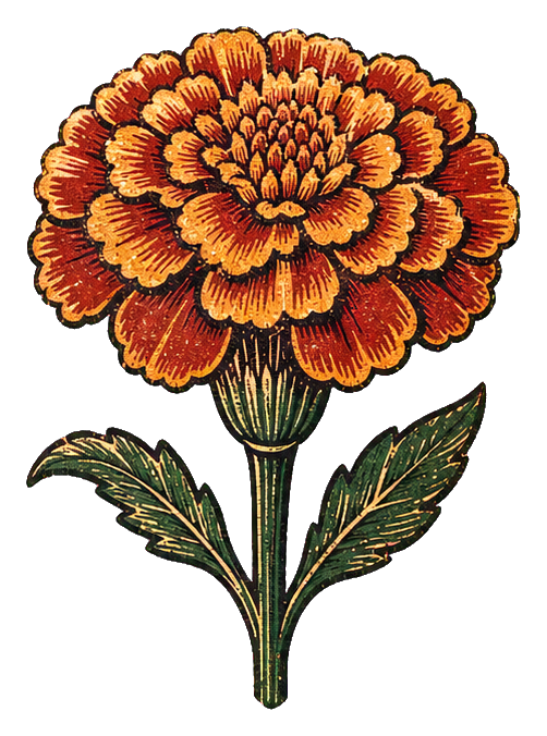 Preview for Marigold Woodblock Sticker