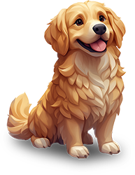 Preview for Cartoon-golden-retriever-illustration-animal-sticker-aa243