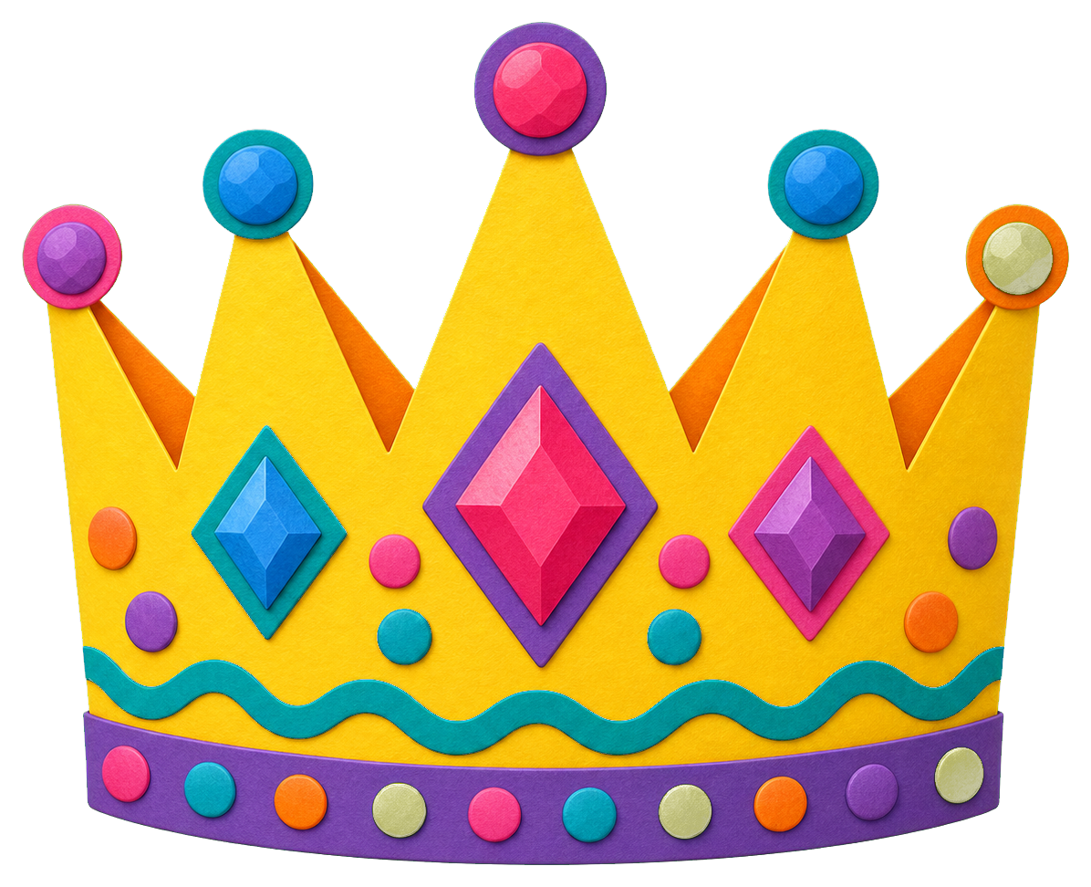 Preview for Colorful Crown Party Sticker