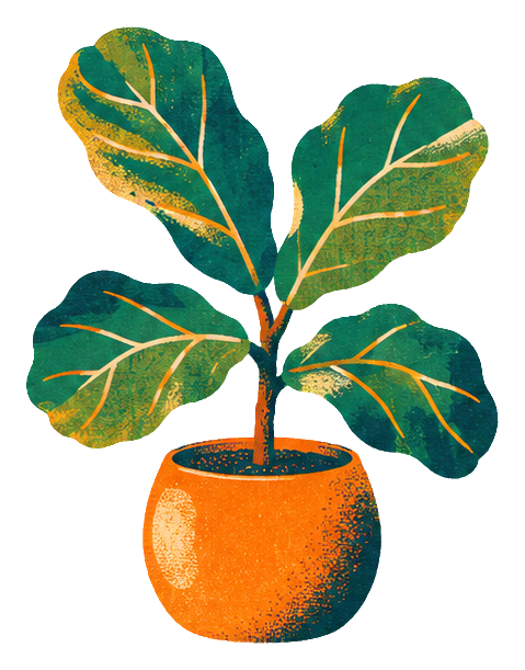 Preview for Risograph Houseplants Fiddle Leaf Fig