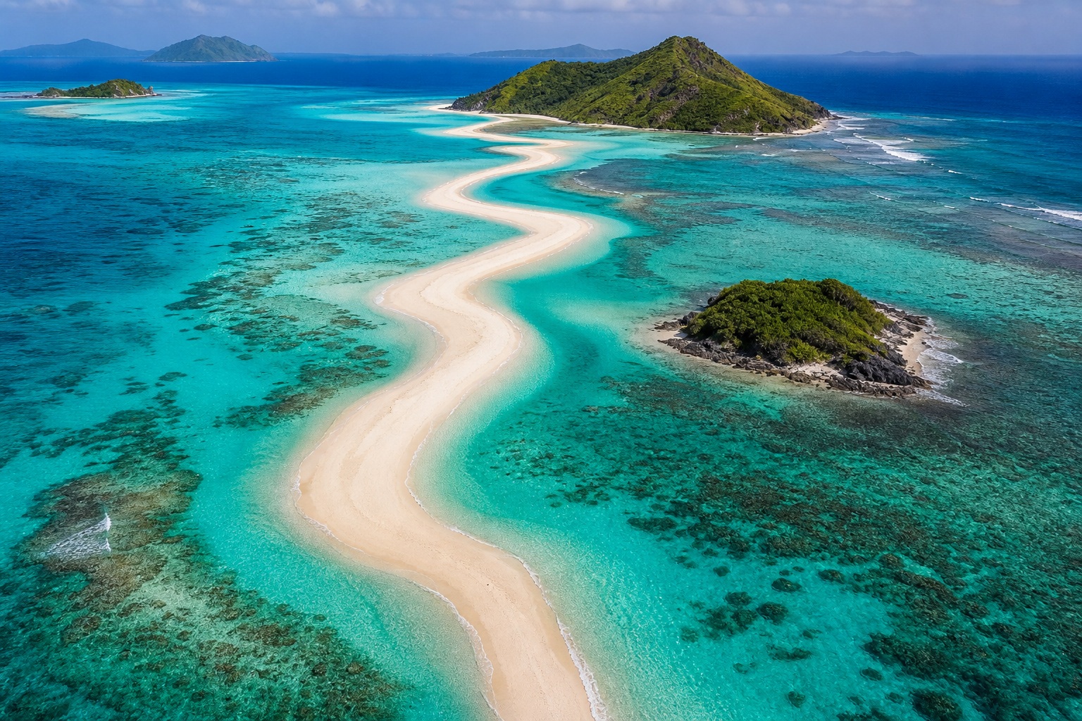 Preview for Turquoise Sandbar Ocean Background