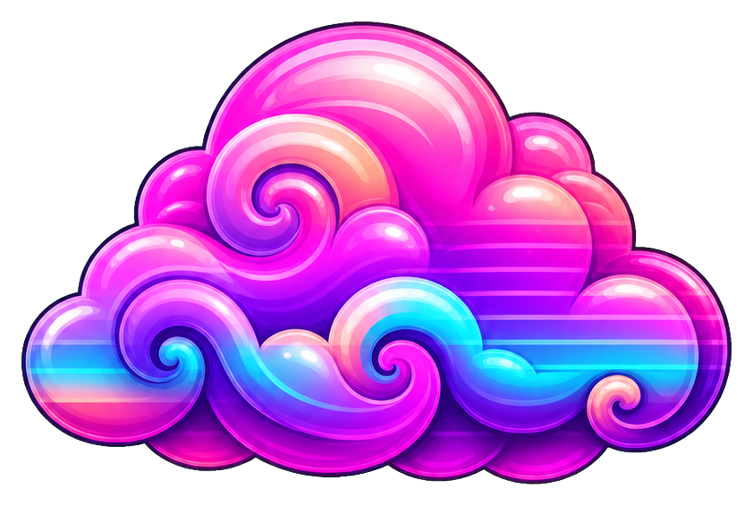 Preview for Vaporwave Cloud Sticker