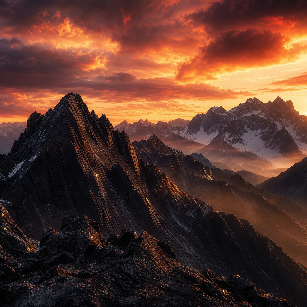 Preview for Alpine Ridge Sunset Background