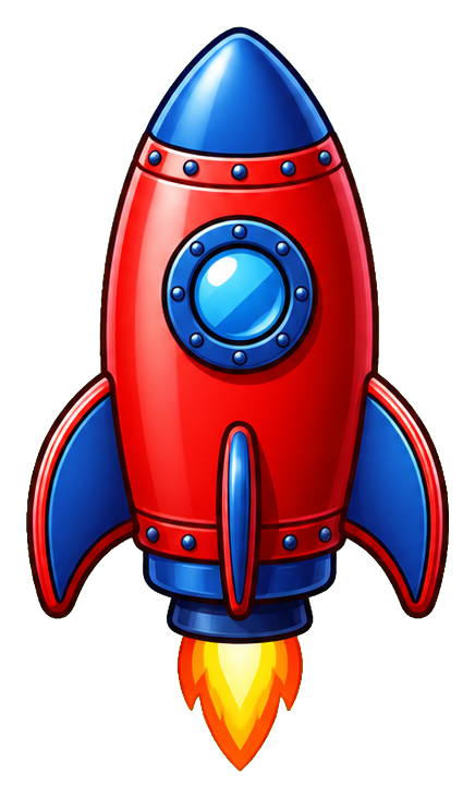 Preview for Rocket Ship Sticker For Cute Designs