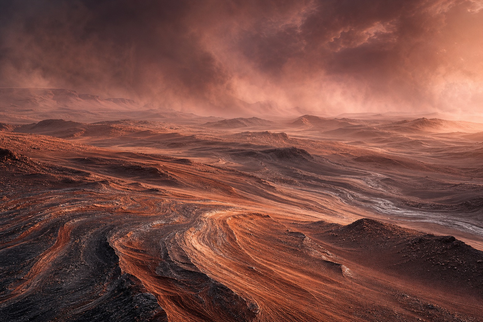 Preview for Copper Storm Sci-fi Desert Background
