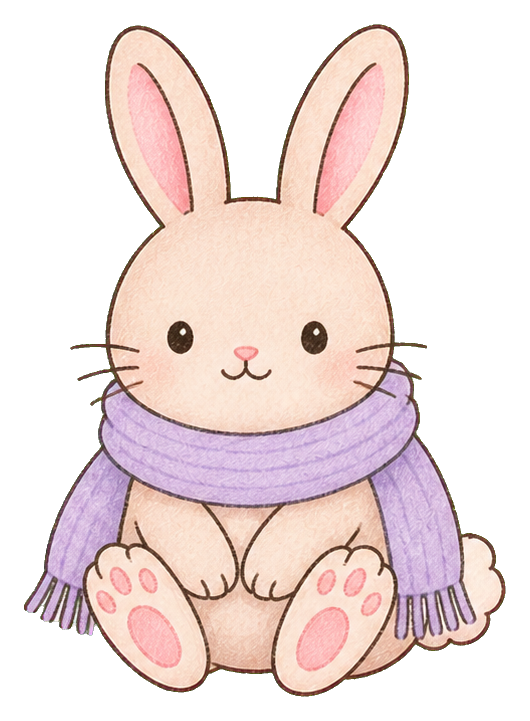 Preview for Kawaii Rabbit Scarf Sticker