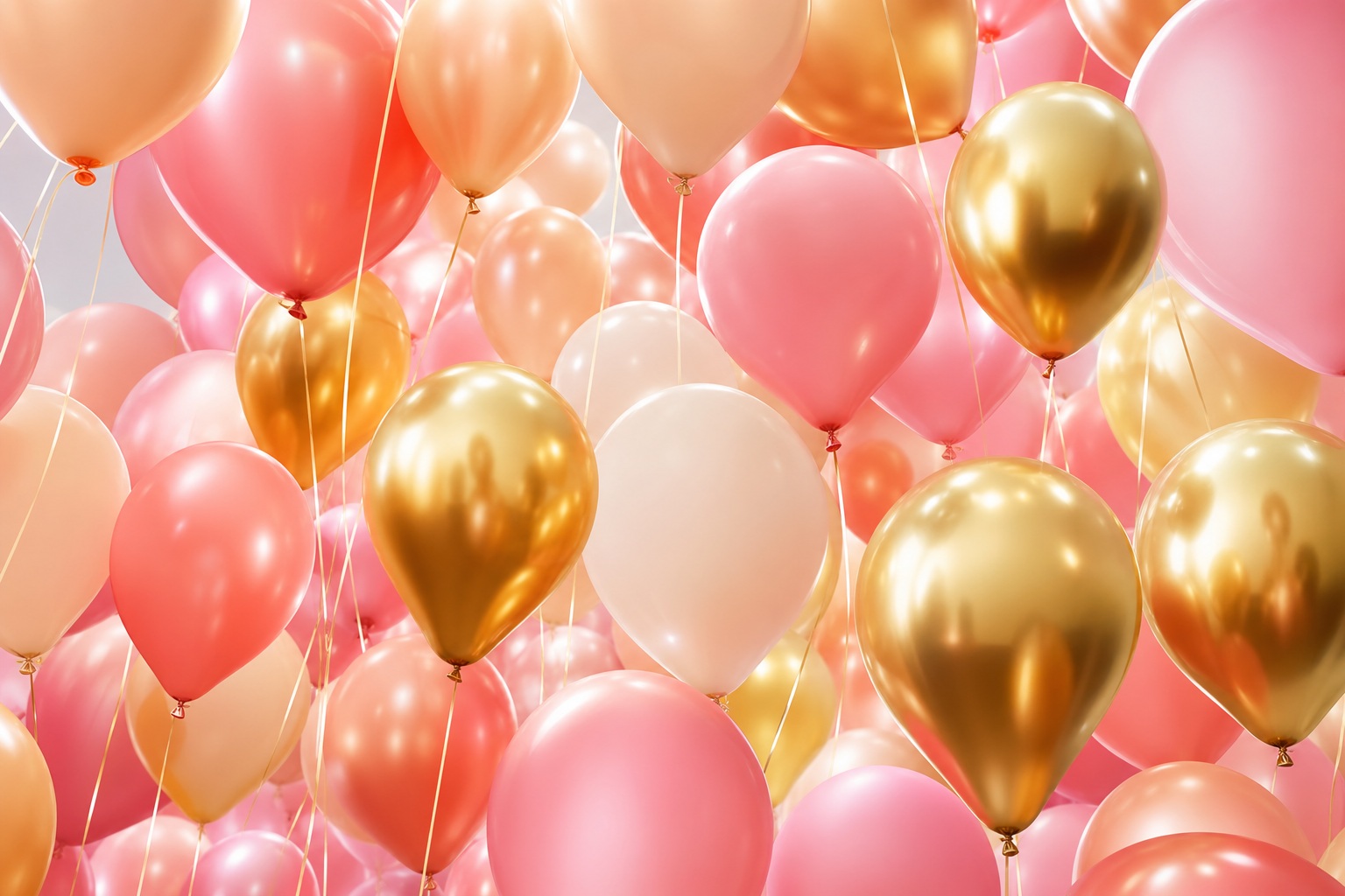 Preview for Pink Gold Balloon Stream Background
