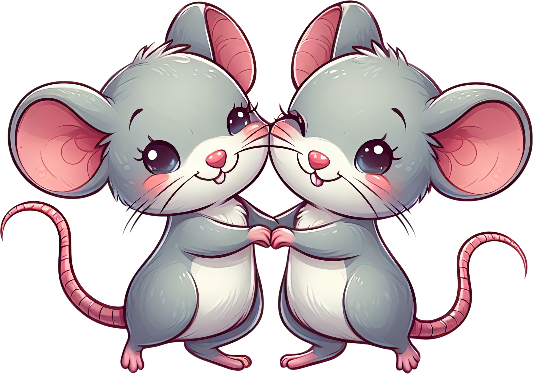 Preview for Cartoon-mice-couple-illustration-love-characters-sticker-1a347