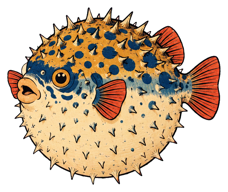 Preview for Ukiyo-e Ocean Pufferfish