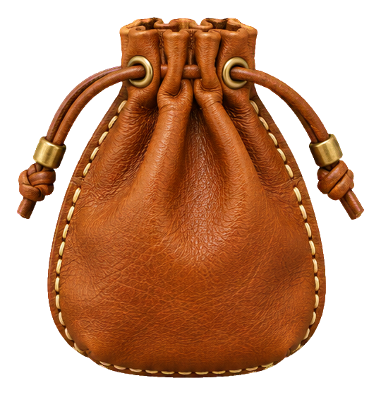 Preview for Stitched Leather Bags Drawstring Pouch