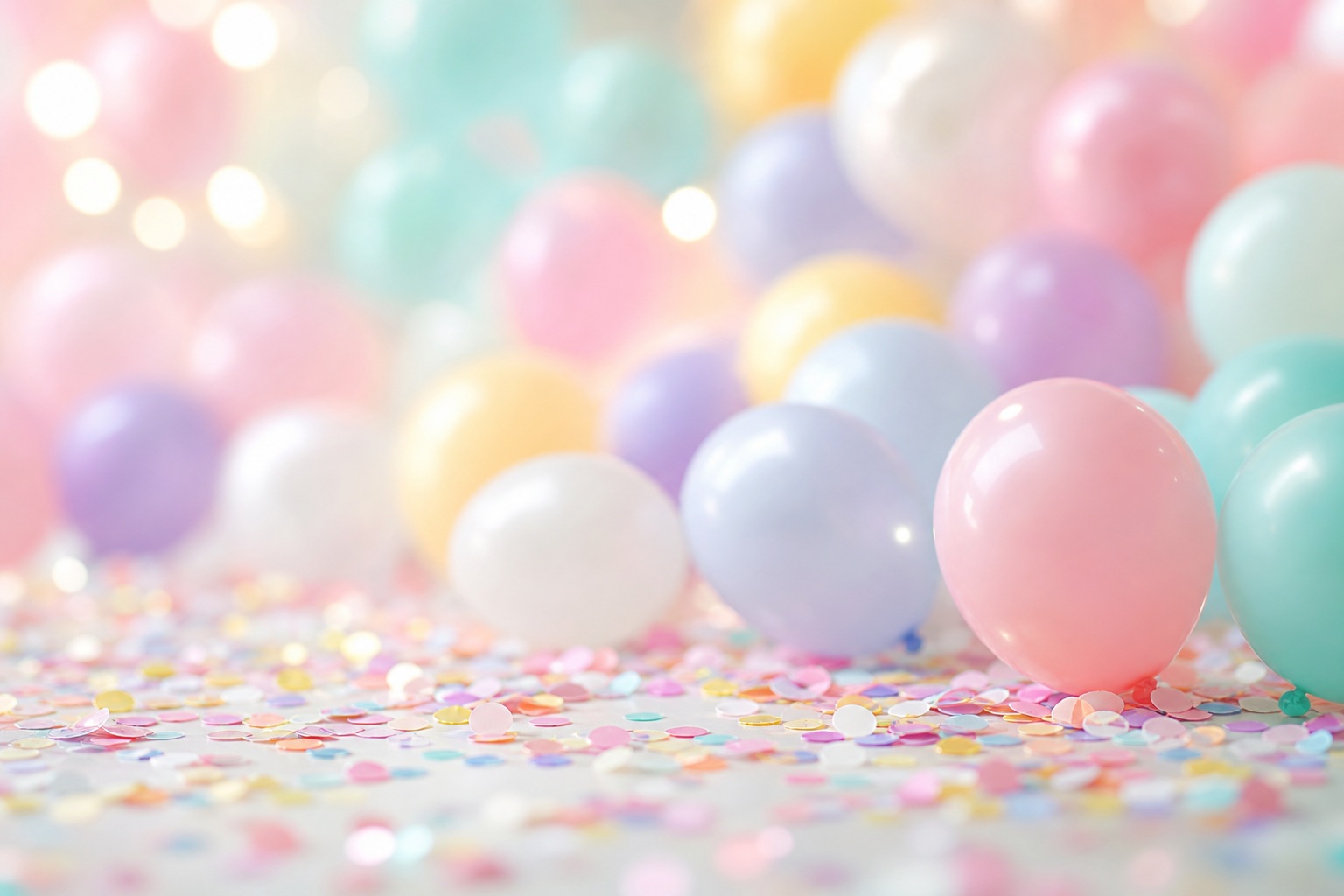 Preview for Pastel Balloon Bokeh Birthday Background