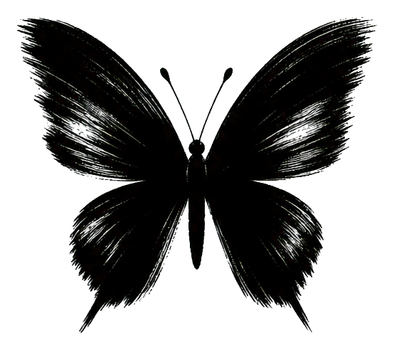 Preview for Brushstroke Black Butterfly Sticker