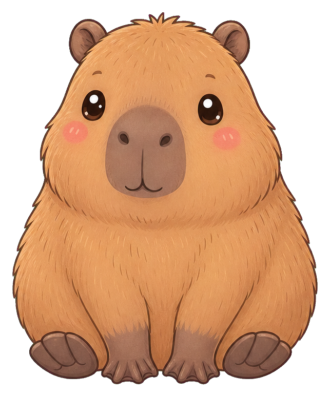 Preview for Pastel Kawaii Capybara Sticker
