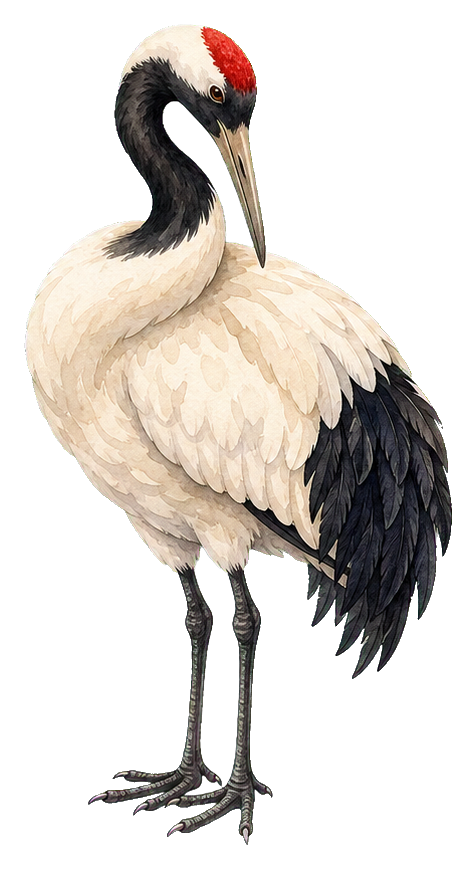 Preview for Red Crowned Crane Sticker