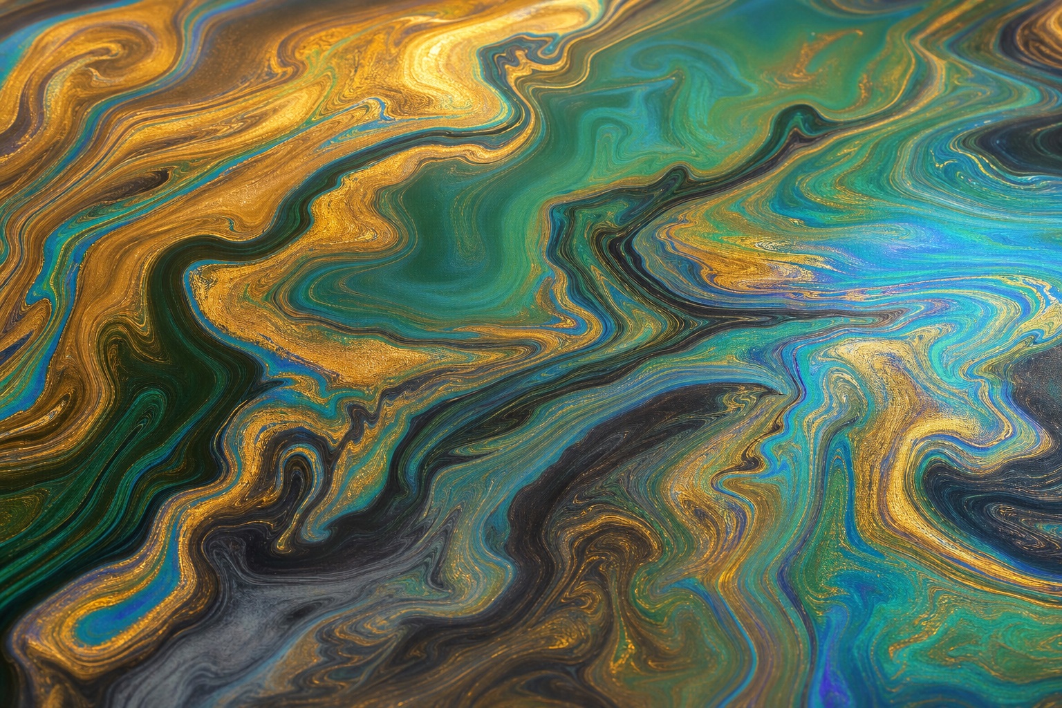 Preview for Gold Emerald Marbled Film Currents Background