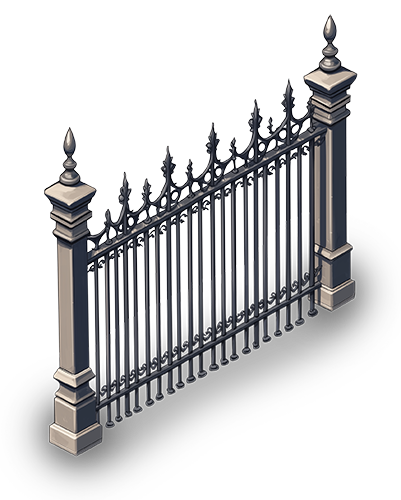 Preview for Ornate-metal-fence-design-sticker-d71b0