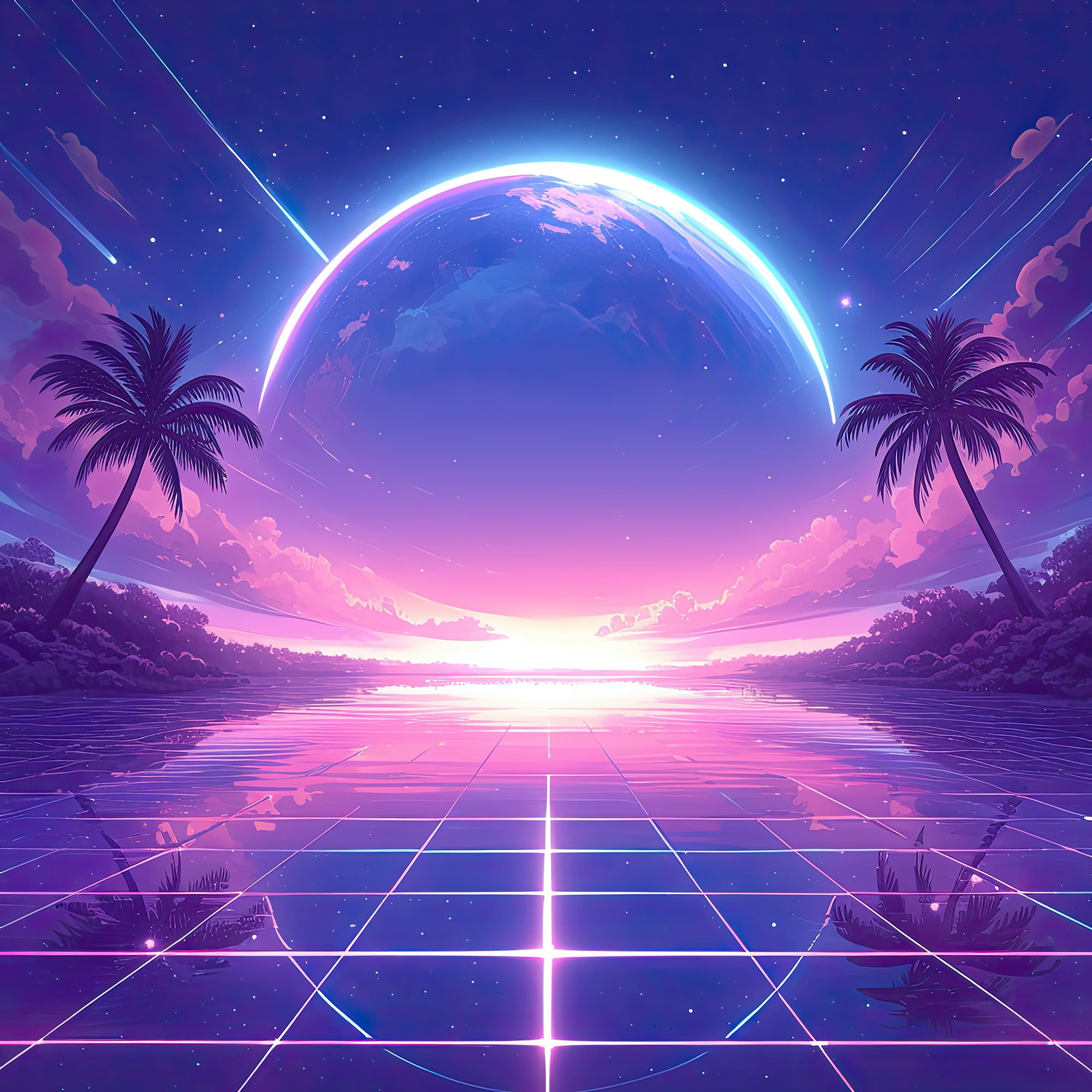 Preview for Retro-futuristic-landscape-art-simple-backdrop-background-b6fc2