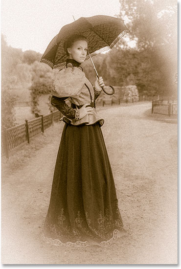 Preview for Vintage-woman-with-parasol-vintage-meme-background-4cab1