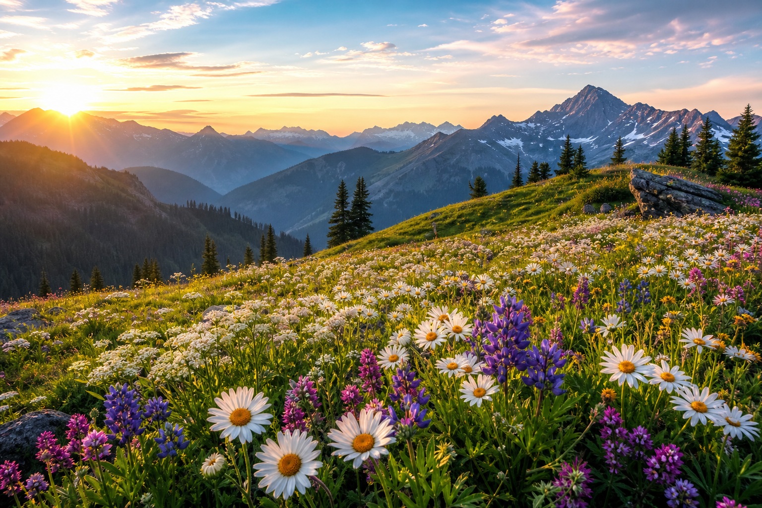 Preview for Alpine Flower Meadow Background