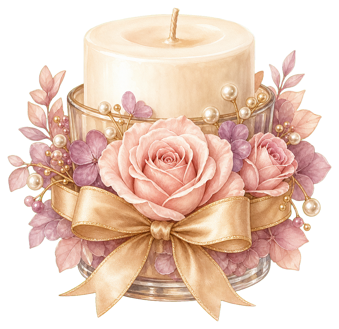 Preview for Floral Candle Wedding Sticker