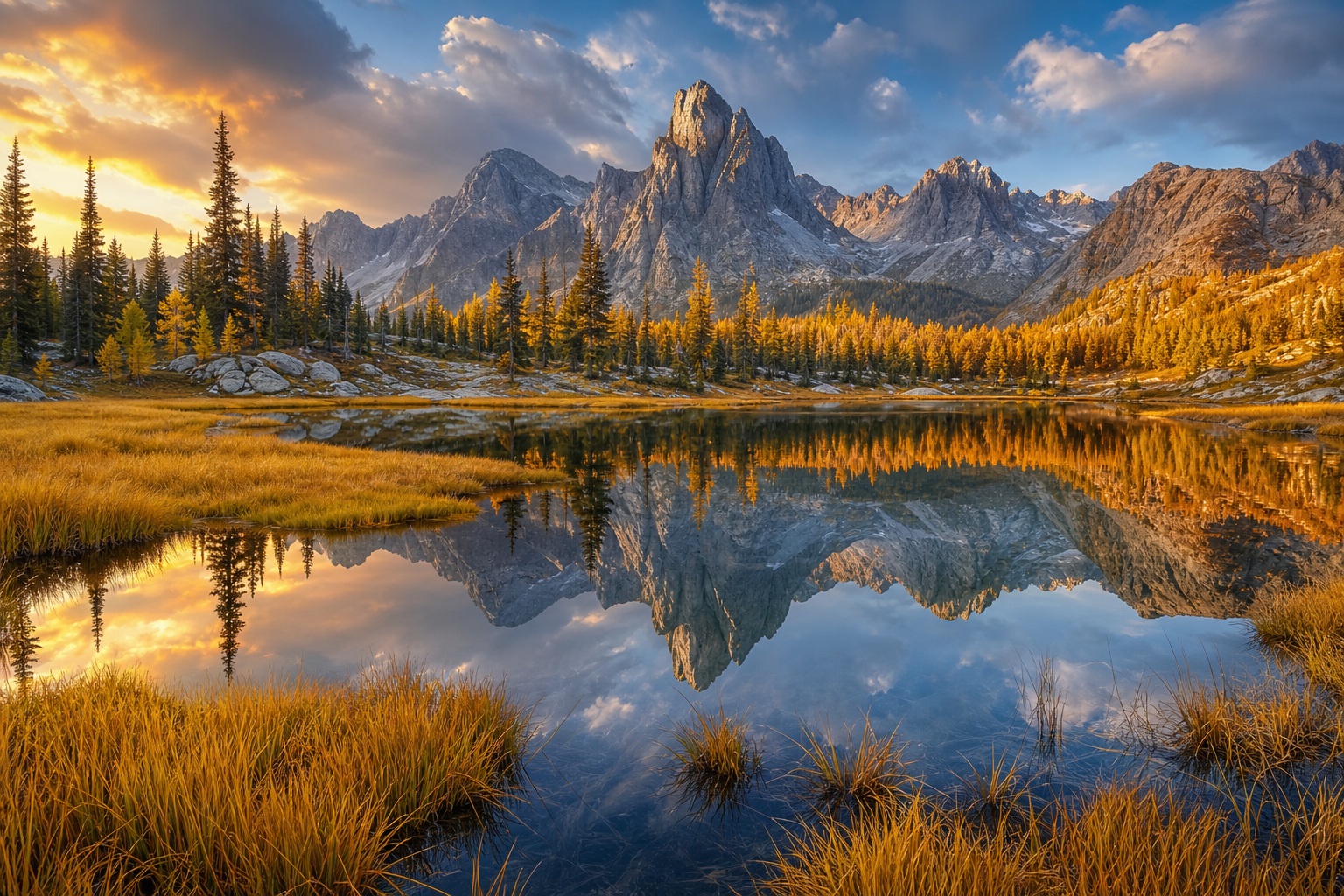 Preview for Mountain Lake Reflection Background