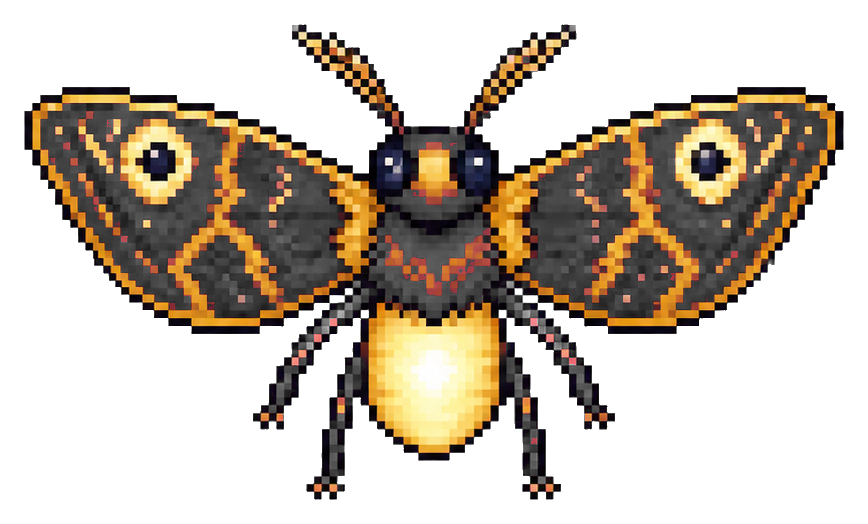 Preview for Plum Lantern Moth Sprite Sticker