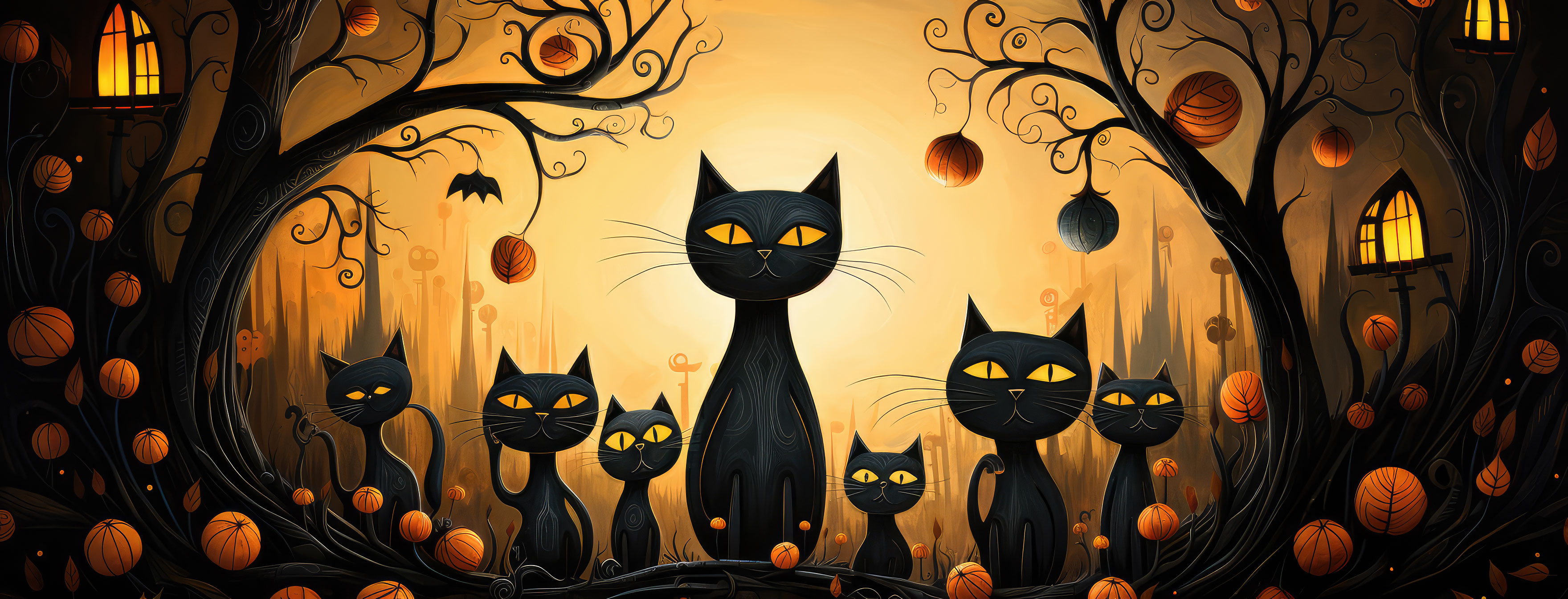 Preview for Halloween-cat-gathering-halloween-cover-background-3823b