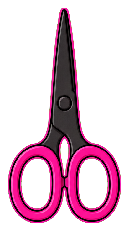 Preview for Black Scissors Sticker For Pink Aesthetic Designs