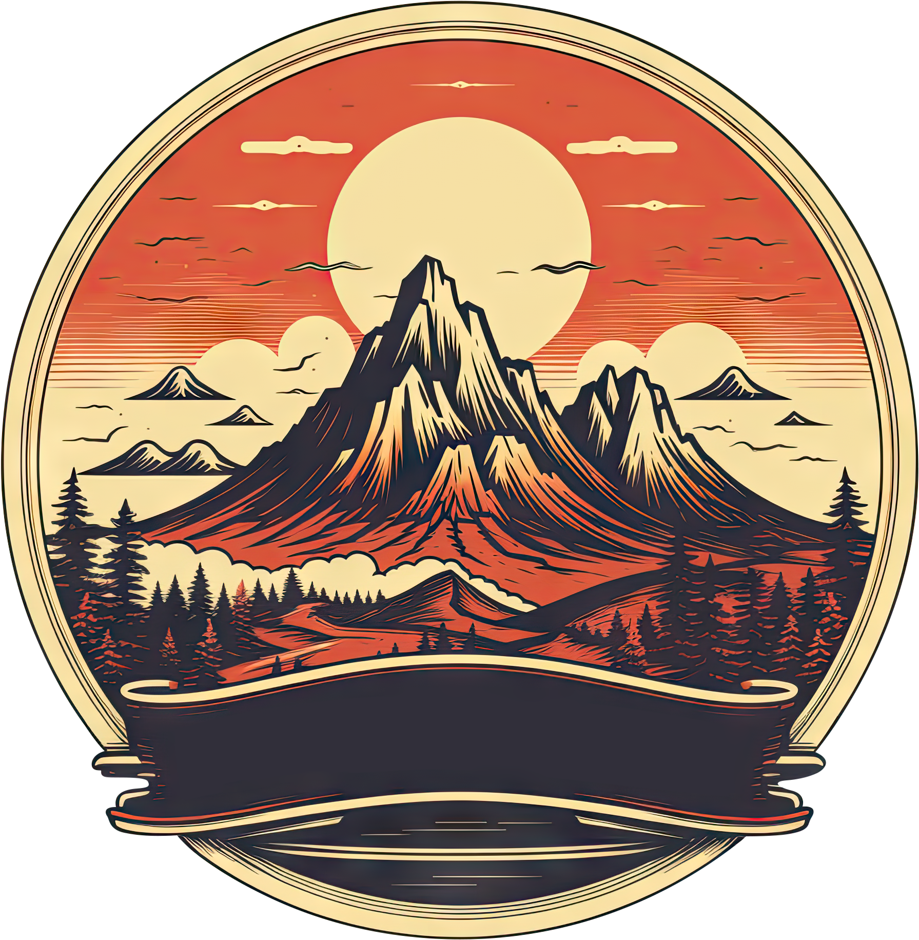 Preview for Mountain-landscape-emblem-logo-mountain-sticker-63360