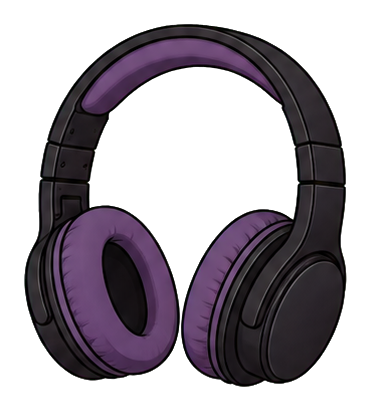 Preview for Dark Headphones Sticker For Edgy Designs