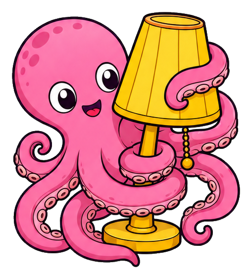 Preview for Octopus Lamp Sticker Graphic