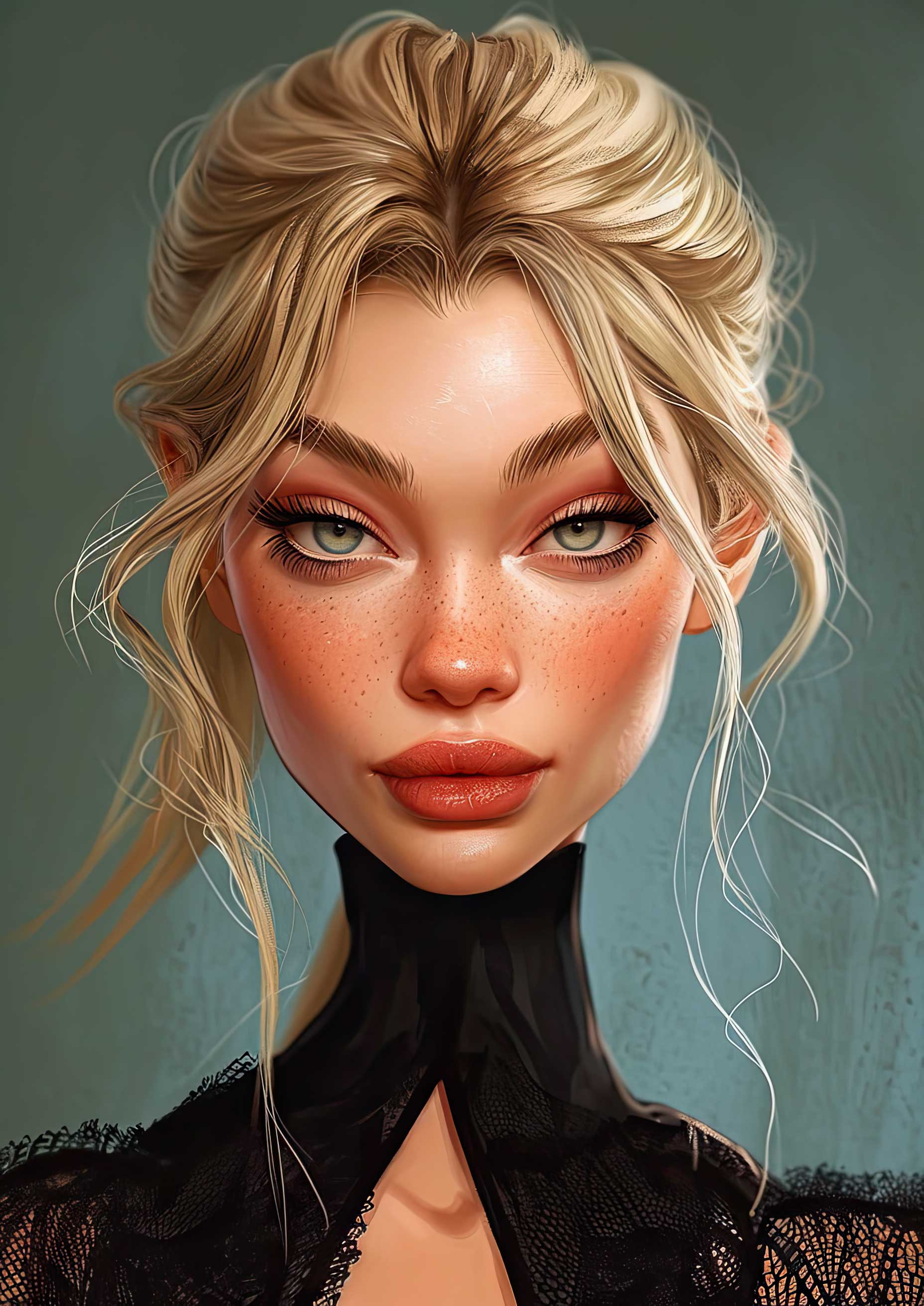 Preview for Blonde-woman-portrait-art-celebrities-background-542c7