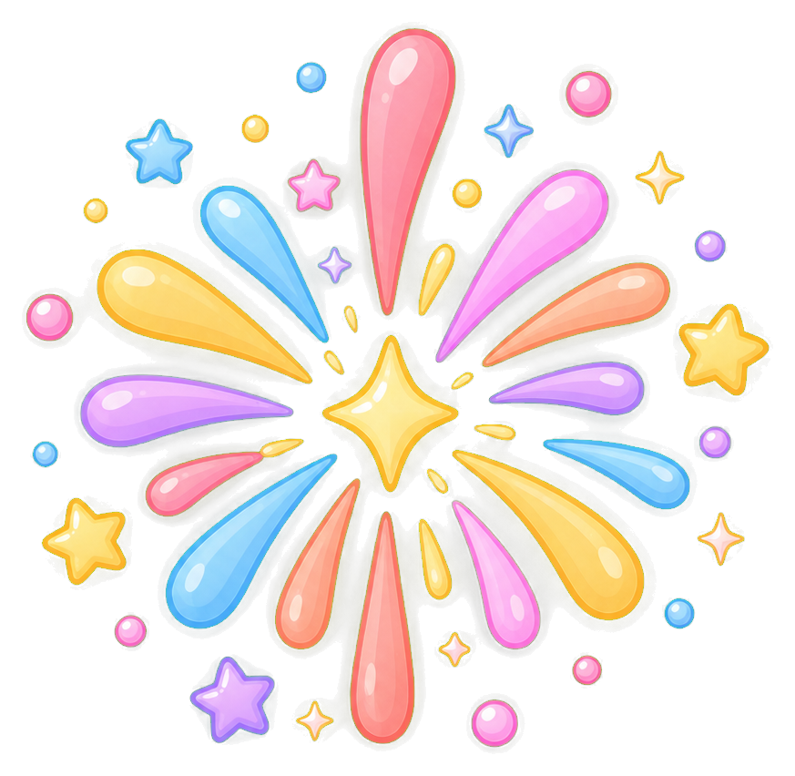 Preview for Cute Firework Sticker Graphic
