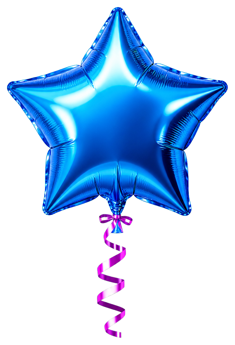 Preview for Blue Balloon Star Sticker