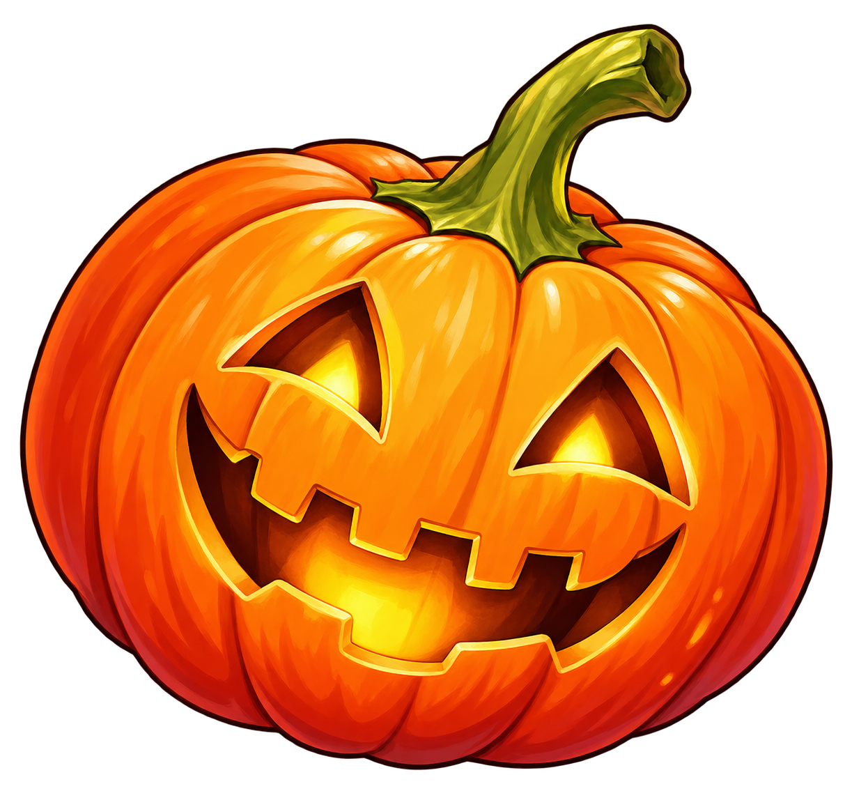 Preview for Moonlight Parade Jack-o-lantern With Curled Green Stem