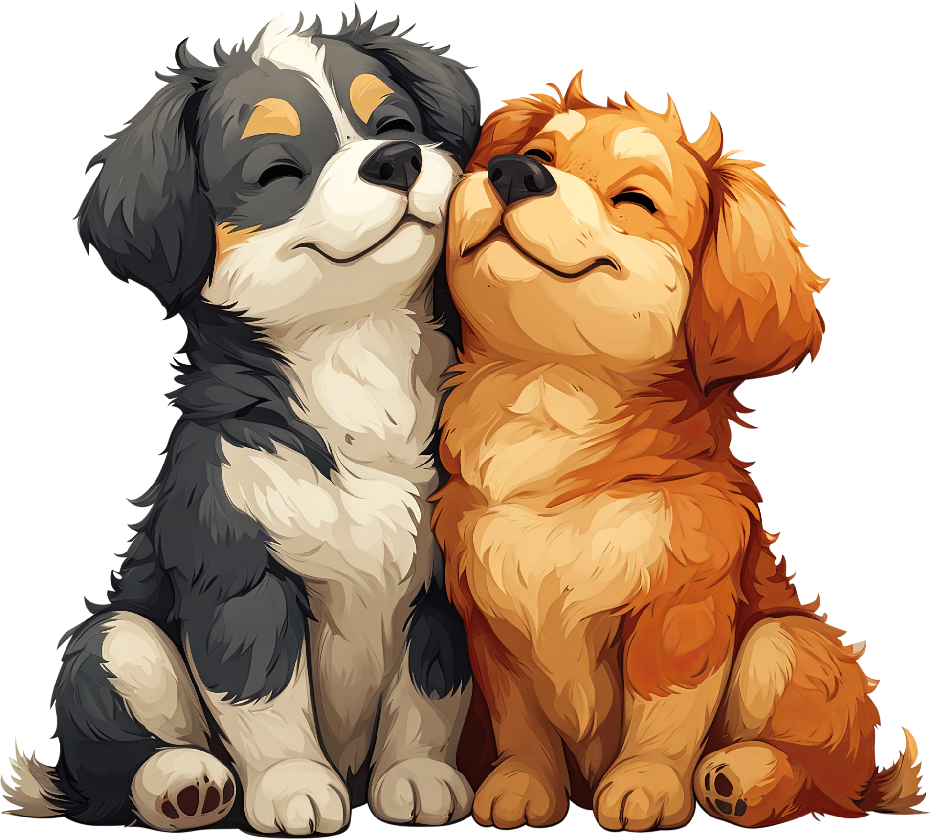 Preview for Puppy-friendship-moment-love-characters-sticker-4391c