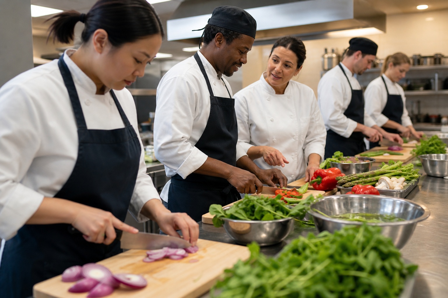 Preview for Culinary Training Kitchen Stock Background