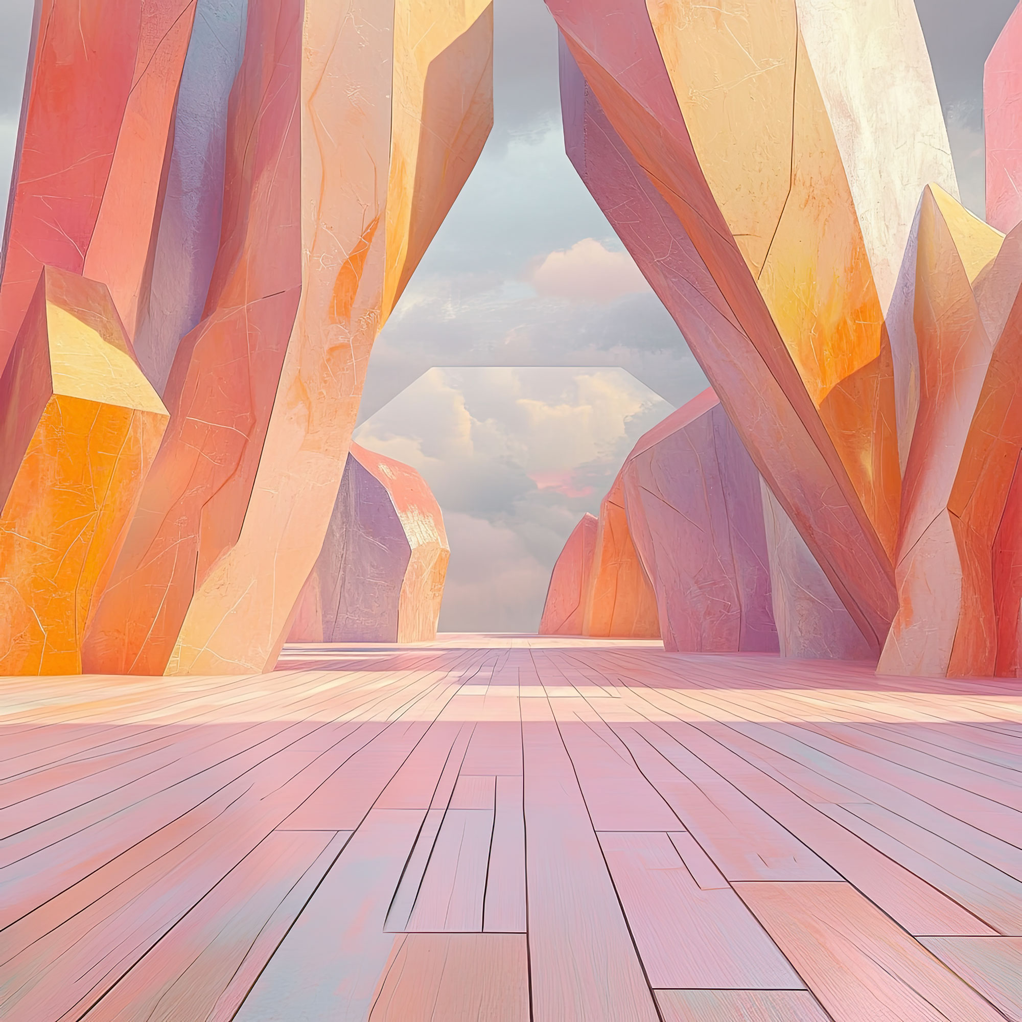 Preview for Futuristic-landscape-geometric-formations-abstract-backdrop-back-740d9