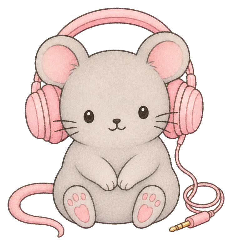 Preview for Mouse With Headphones Sticker